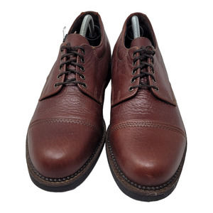 H.S. Trask Mens Bozeman Oxford Dress Shoes Brown Leather Cap Toe Lace Up 8 M